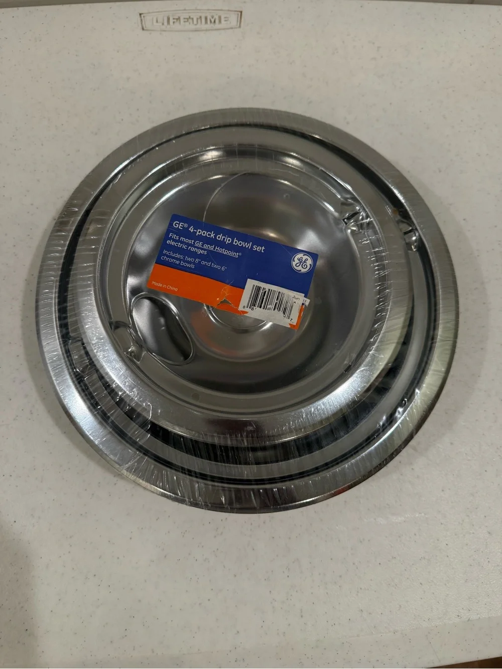 NEW GE 4-Piece Stainless Steel Drip Bowl Set